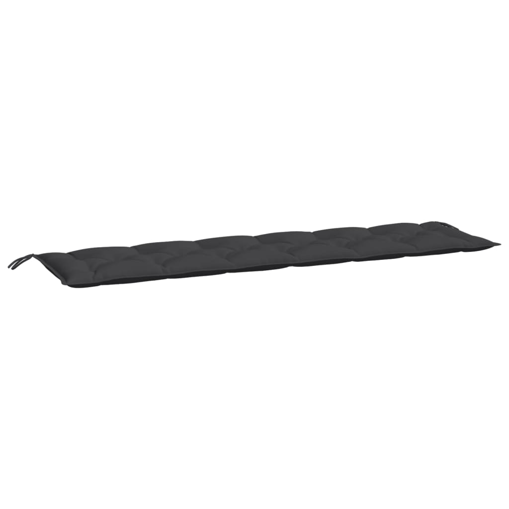 VidaXL Gartenbankkissen 200x50x7 cm Stoff Schwarz