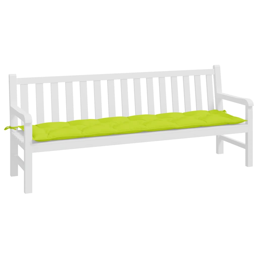VidaXL Gartenbankkissen 200x50x7 cm Oxford-Gewebe Hellgrün