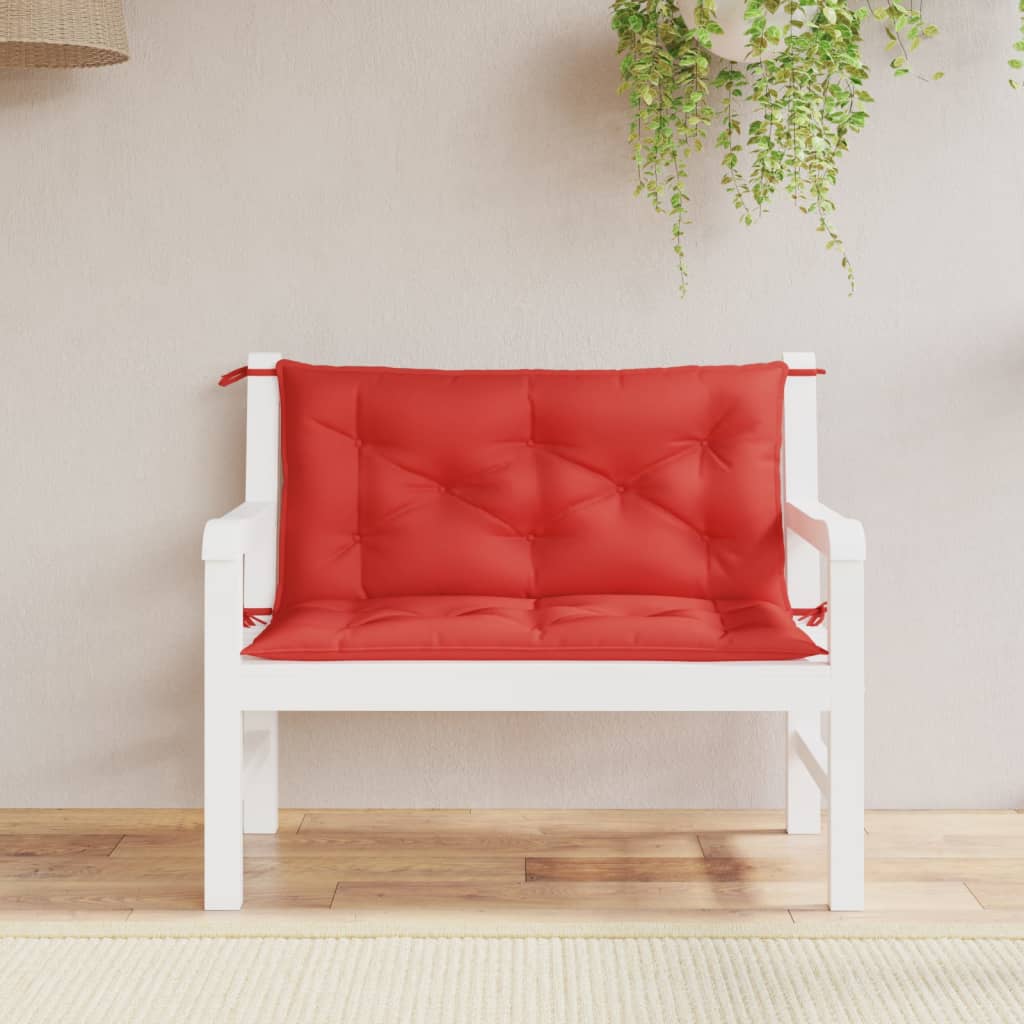 VidaXL Gartenbankkissen, 2 Stück, 100 x 50 x 7 cm, Oxford-Gewebe, Rot