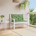 VidaXL Gartenbankkissen, 2 Stück, Blattmuster, 100 x 50 x 7 cm, Stoff
