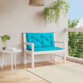 Vidaxl tuinbankkussens 2 st 100x50x7 cm stof turquoise