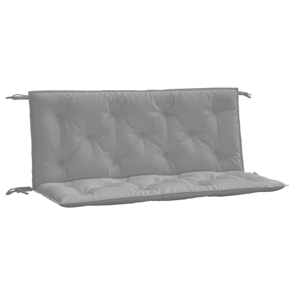 VidaXL Gartenbankkissen, 2 Stück, 120 x 50 x 7 cm, Oxford-Gewebe, Grau