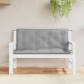 VidaXL Gartenbankkissen, 2 Stück, 120 x 50 x 7 cm, Oxford-Gewebe, Grau
