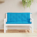 VidaXL Gartenbankkissen, 2 Stück, 120 x 50 x 7 cm, Oxford-Gewebe, Hellblau