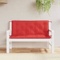 VidaXL Gartenbankkissen, 2 Stück, 120 x 50 x 7 cm, Oxford-Gewebe, Rot
