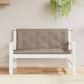 VidaXL Gartenbankkissen, 2 Stück, 120 x 50 x 7 cm, Oxford-Gewebe, Taupe