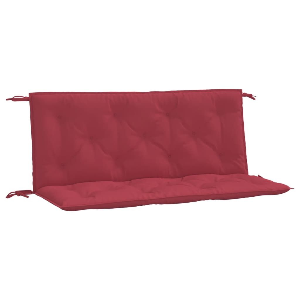 VidaXL Gartenbankkissen, 2 Stück, 120 x 50 x 7 cm, Oxford-Gewebe, Weinrot