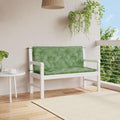 VidaXL Gartenbankkissen, 2 Stück, Blattmuster, 120 x 50 x 7 cm, Stoff