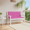 VidaXL Gartenbankkissen, 2 Stück, 120 x 50 x 7 cm, Stoff, Rosa