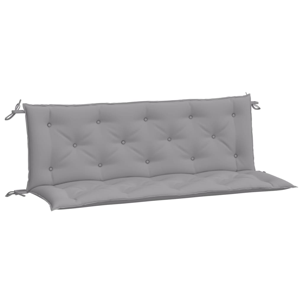 VidaXL Gartenbankkissen, 2 Stück, 150 x 50 x 7 cm, Oxford-Gewebe, Grau