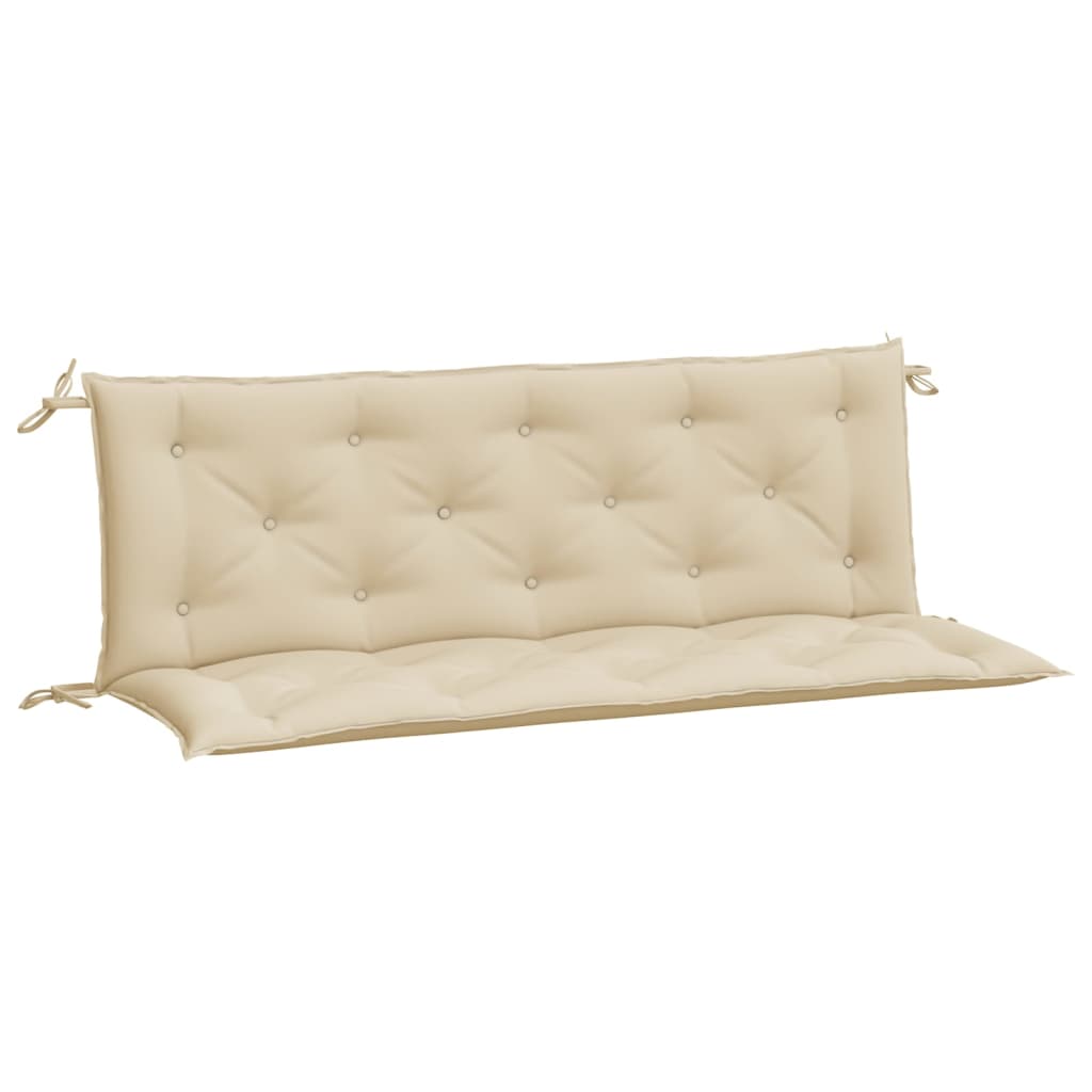 VidaXL Gartenbankkissen, 2 Stück, 150 x 50 x 7 cm, Oxford-Gewebe, Beige