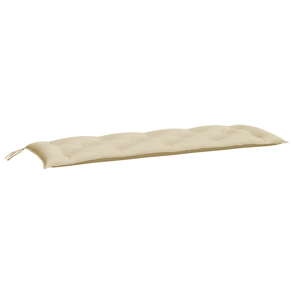 VidaXL Gartenbankkissen, 2 Stück, 150 x 50 x 7 cm, Oxford-Gewebe, Beige