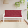VidaXL Gartenbankkissen, 2 Stück, 150 x 50 x 7 cm, Oxford-Gewebe, Weinrot