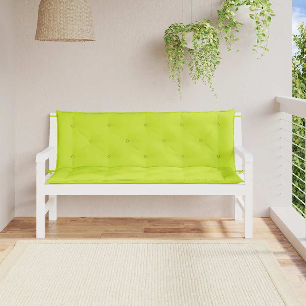 VidaXL Gartenbankkissen, 2 Stück, 150 x 50 x 7 cm, Oxford-Gewebe, Hellgrün