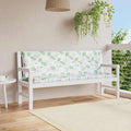 Vidaxl tuinbankkussens 2 st bladpatroon 150x50x7 cm stof