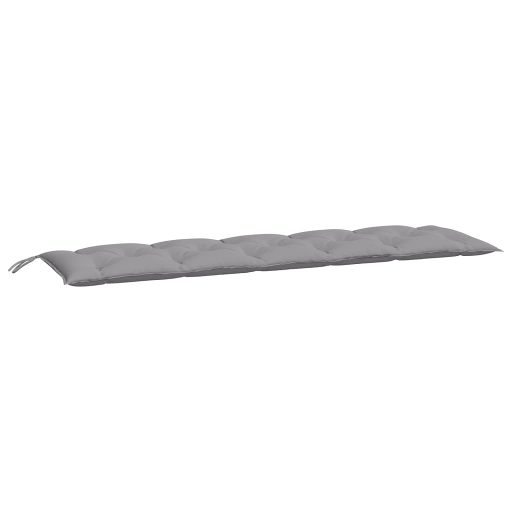 VidaXL Gartenbankkissen, 2 Stück, 180 x 50 x 7 cm, Oxford-Gewebe, Grau