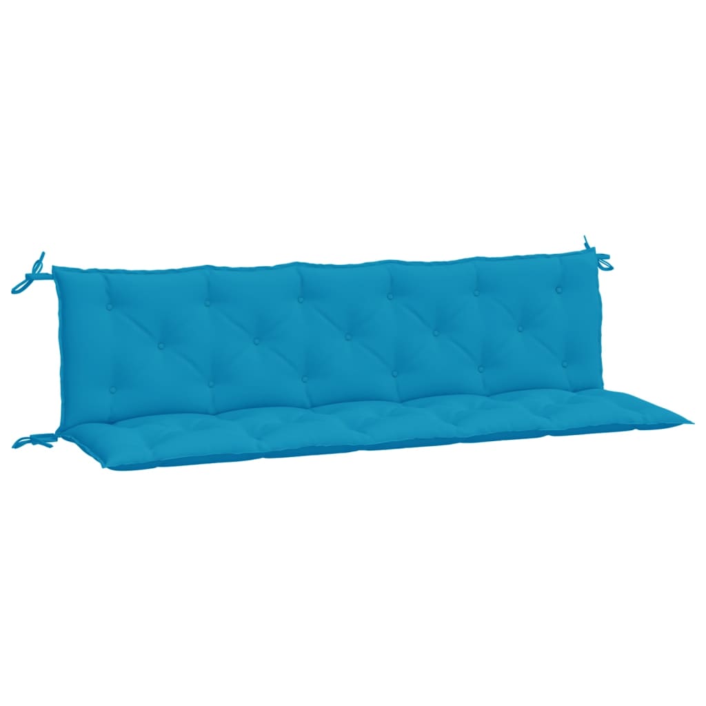 VidaXL Gartenbankkissen, 2 Stück, 180 x 50 x 7 cm, Oxford-Gewebe, Hellblau
