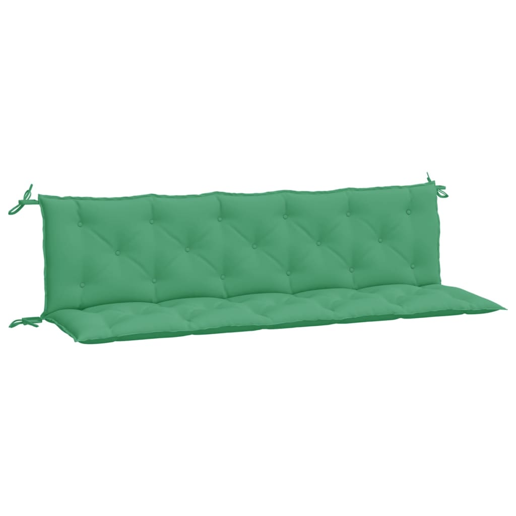 VidaXL Gartenbankkissen, 2 Stück, 180 x 50 x 7 cm, Oxford-Gewebe, Grün