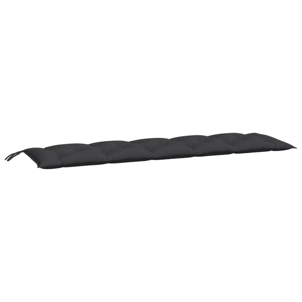 VidaXL Gartenbankkissen, 2 Stück, 180 x 50 x 7 cm, Oxford-Gewebe, Schwarz