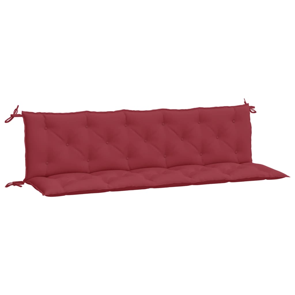 VidaXL Gartenbankkissen, 2 Stück, 180 x 50 x 7 cm, Oxford-Gewebe, Weinrot