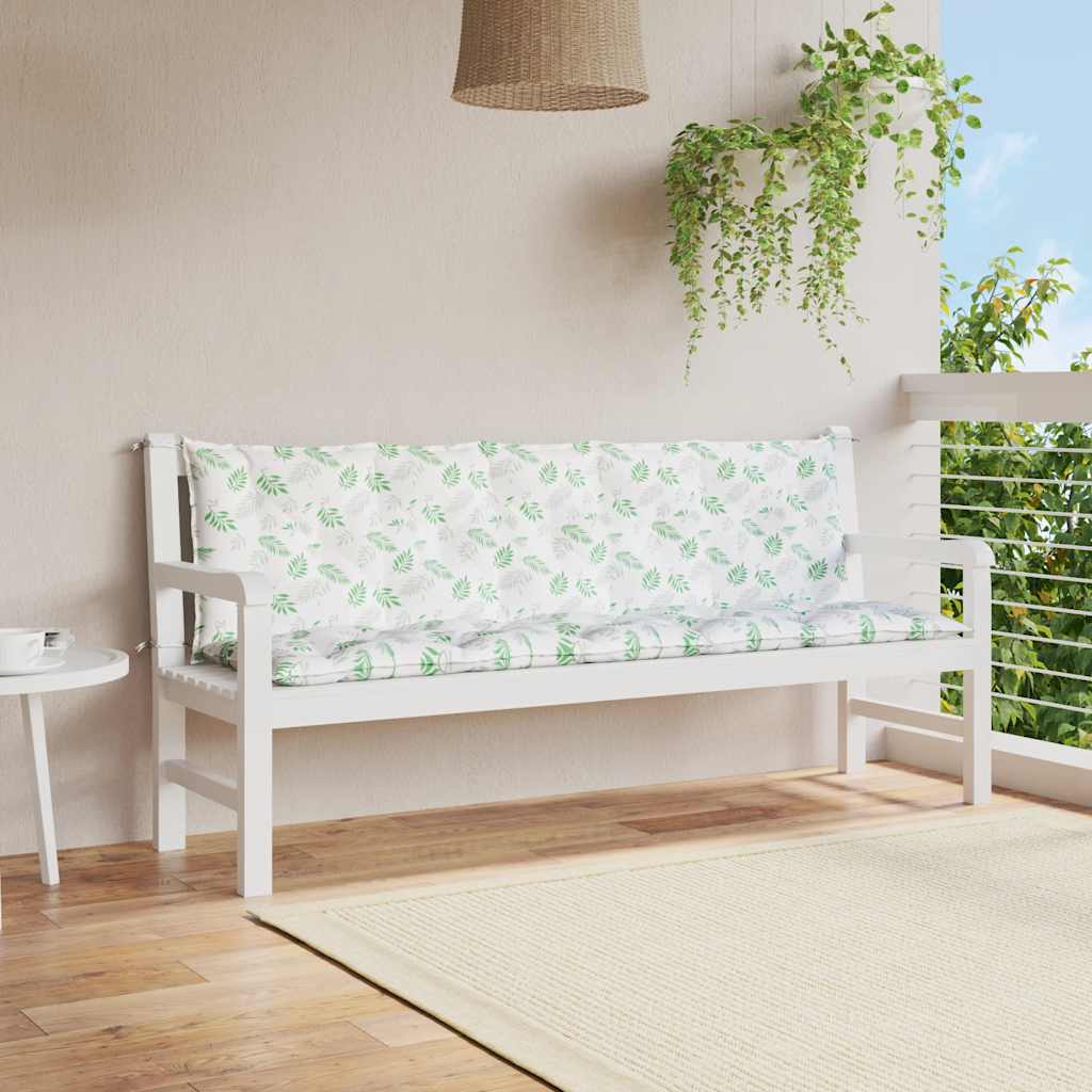 Vidaxl tuinbankkussens 2 st oxford stof bladpatroon