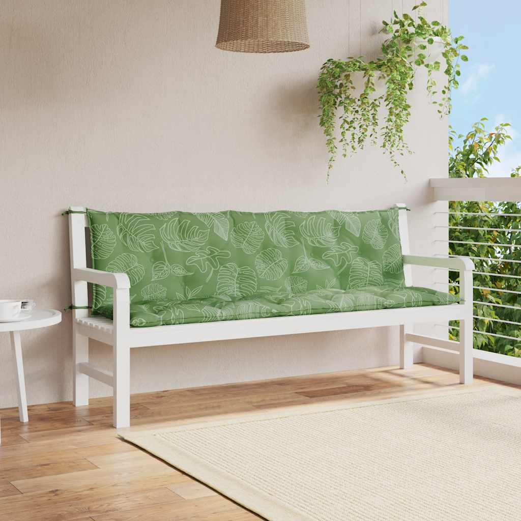 Vidaxl tuinbankkussens 2 st oxford stof bladpatroon