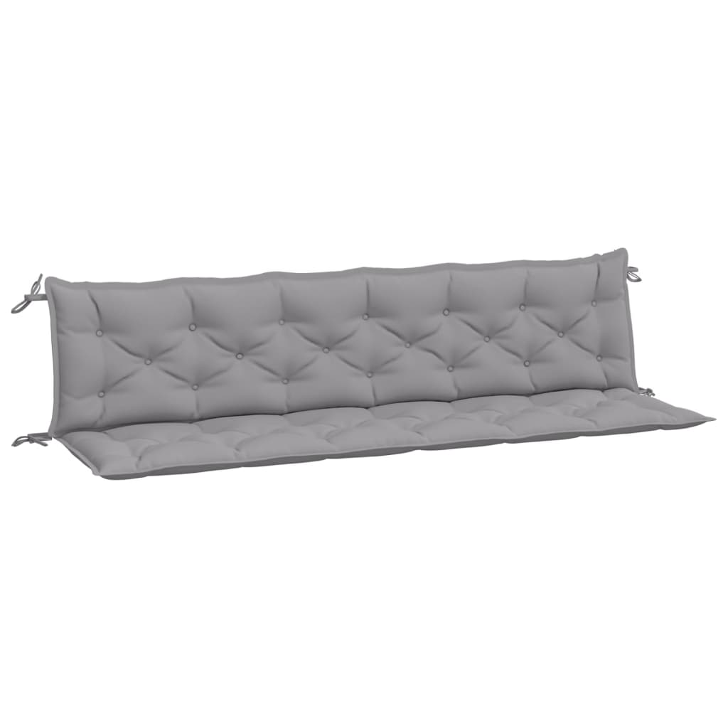 VidaXL Gartenbank Kissen 2 ST 200x50x7 cm Oxford-Stoff grau