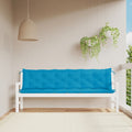 VidaXL Gartenbank Kissen 2 ST 200x50x7 cm Oxford Stoff hellblau