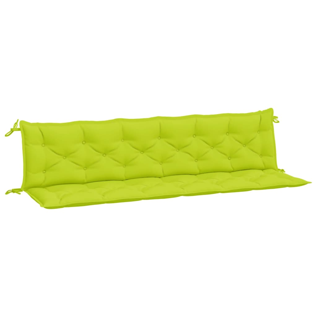 VidaXL Gartenbank Kissen 2 ST 200x50x7 cm Oxford-Stoff klar grün