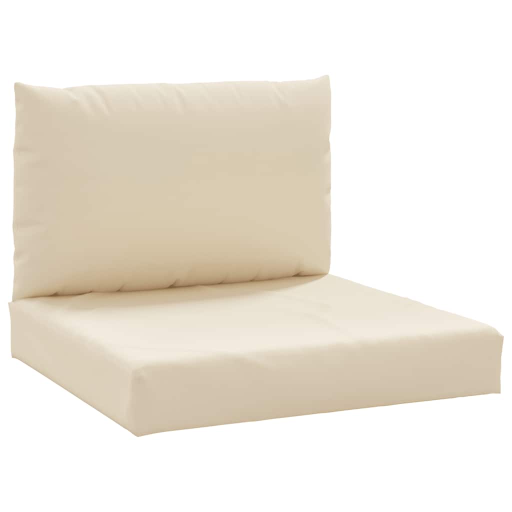 VidaXL Palettenkissen, 2 Stück, Stoff, beige