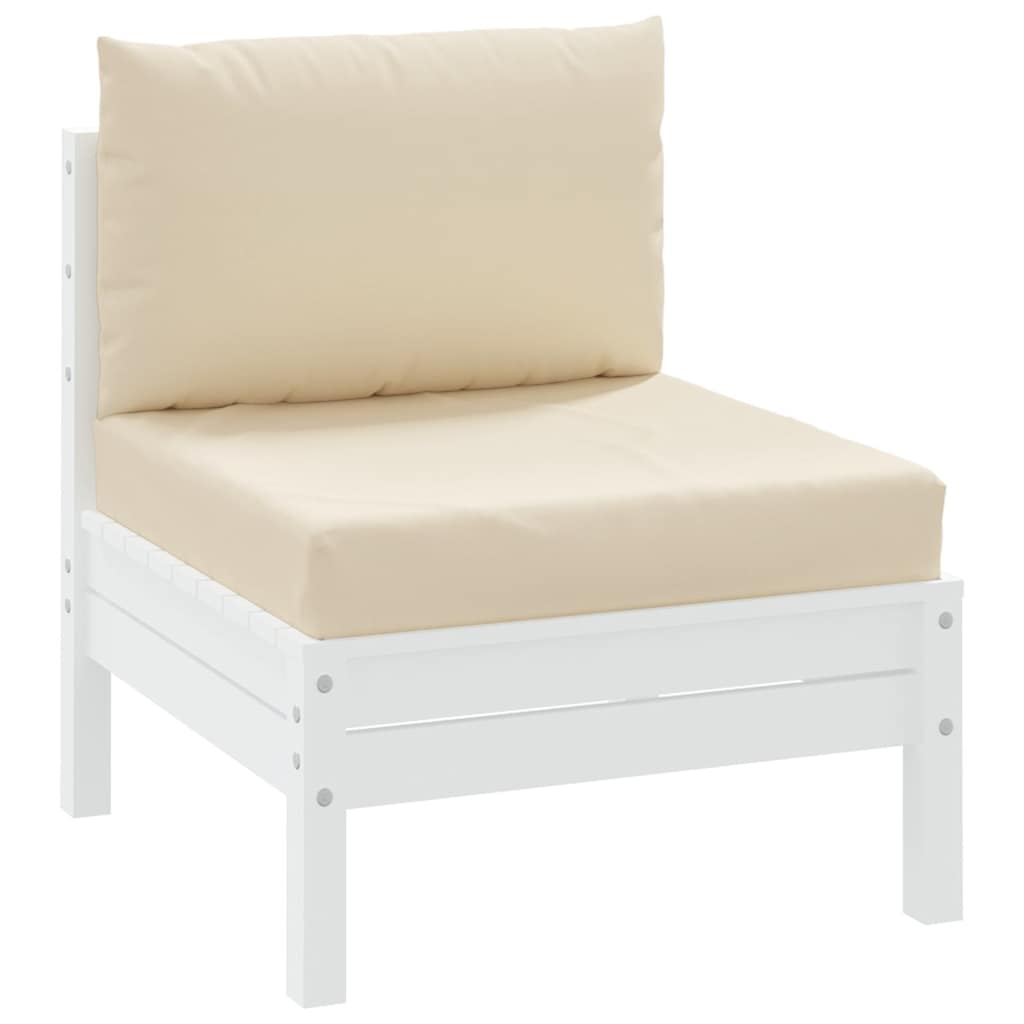 VidaXL Palettenkissen, 2 Stück, Stoff, beige