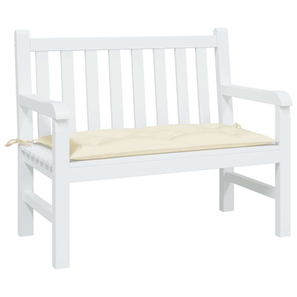 VidaXL Gartenbankkissen 110x50x7 cm Oxford-Gewebe Cremeweiß