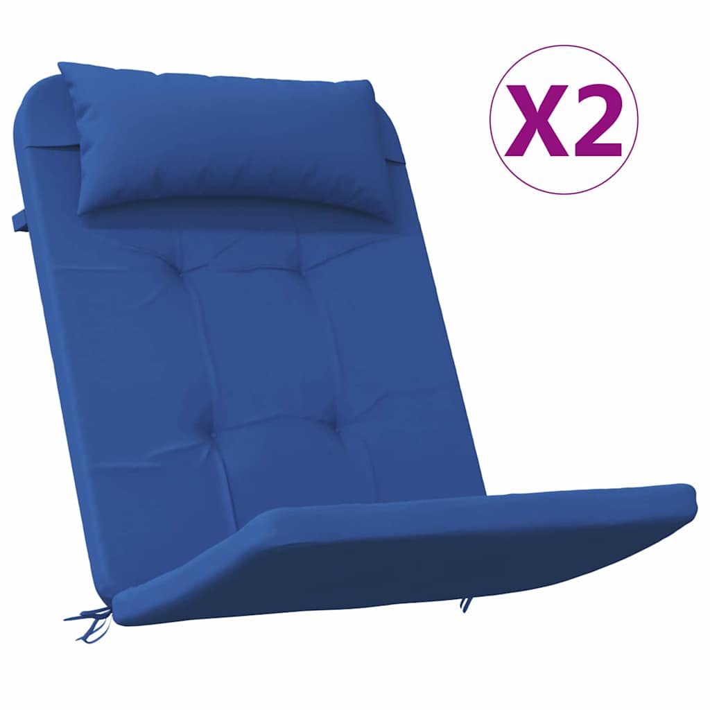Vidaxl stoelkussens 2 st oxford stof blauw 58 x 77 x 4,5 cm
