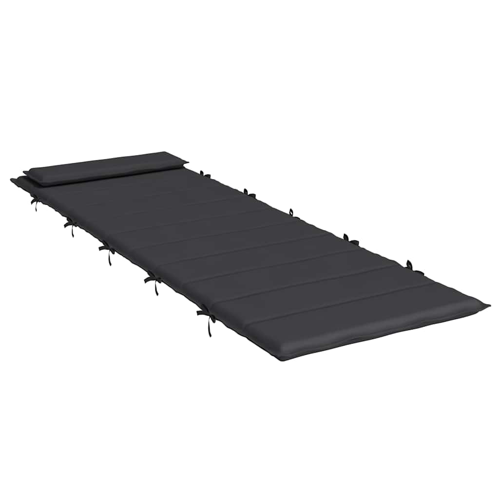 VidaXL Liegekissen 180x60x4 cm Oxford-Gewebe Schwarz