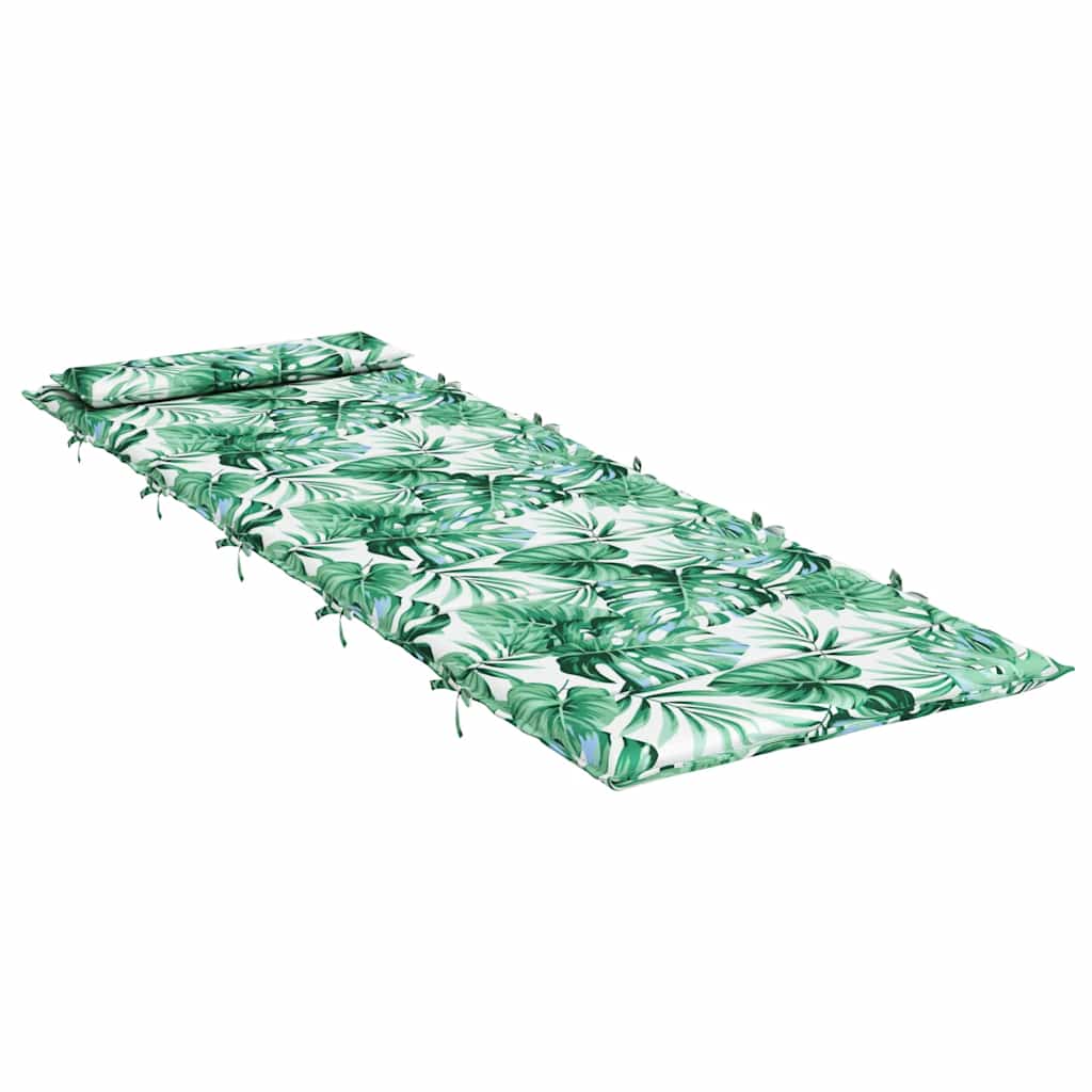 Vidaxl ligbedkussen bladpatroon 180x60x4 cm oxford stof