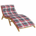 Vidaxl zon loungerkussen rood en grijs 178 x 60 x 4 cm oxford stof