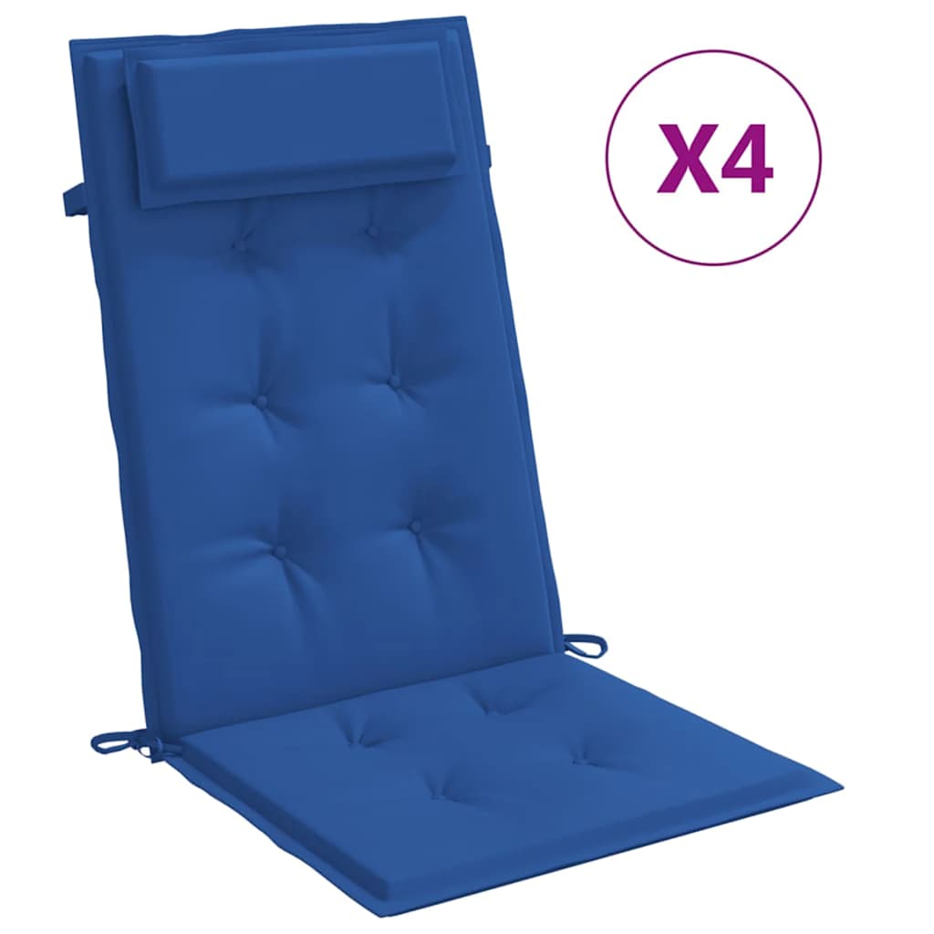 Vidaxl stoelkussens 6 st hoge rug oxford stof koningsblauw