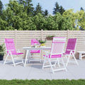 Vidaxl stoelkussens 4 st hoge rug oxford stof roze