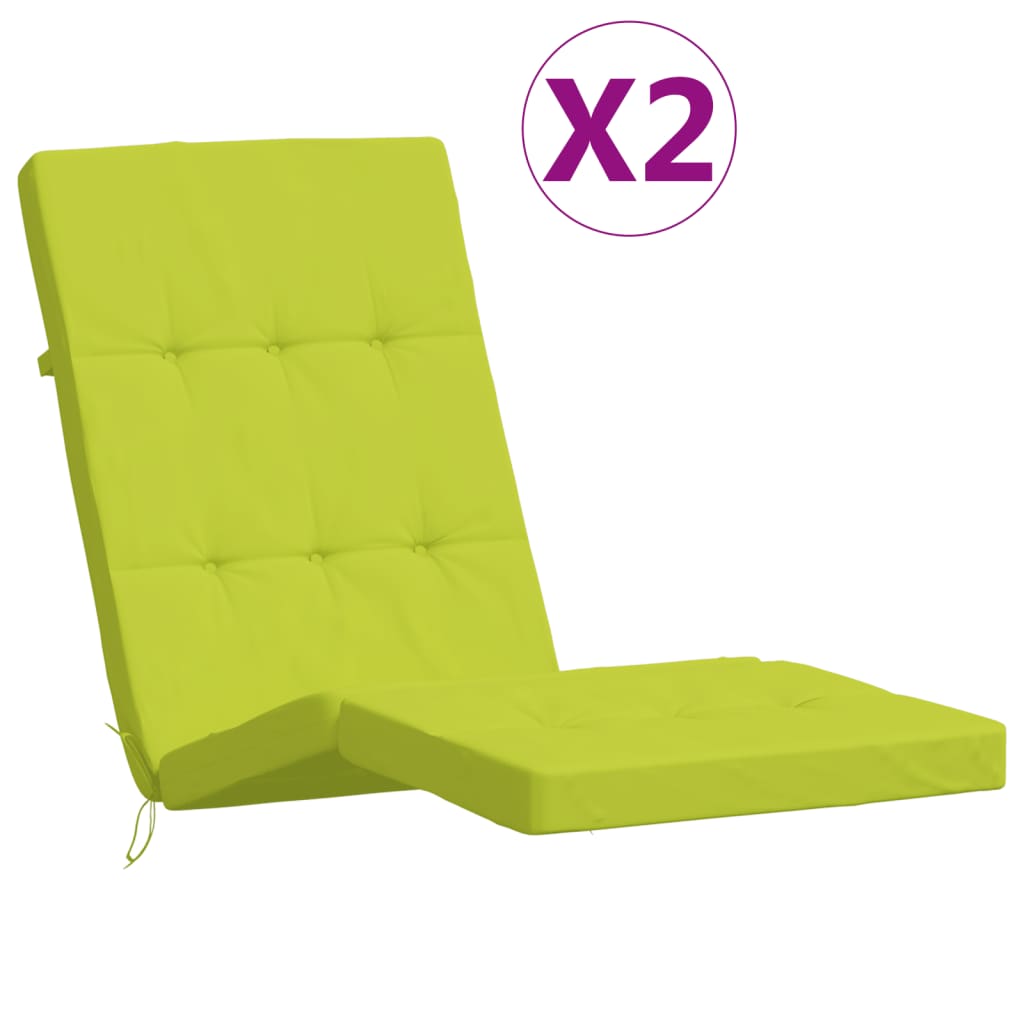VidaXL Terrassenstuhlkissen, 2 Stück, Oxford-Gewebe, hellgrün