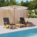 VidaXL Terrassenstuhlkissen, 2 Stück, Rautenmuster, Oxford-Gewebe, Schwarz