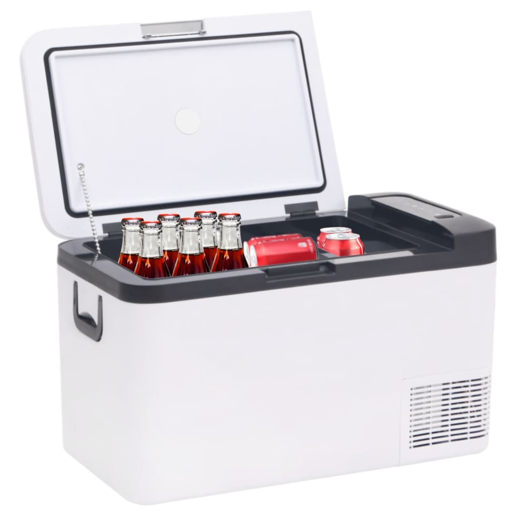 Vidaxl Kühlbox mit Griff, 18 l, PP PE, Schwarz-Weiß