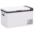 Vidaxl koelbox met handvat 25 l pp pe zwart en wit