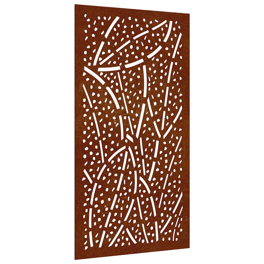 VidaXL Wanddekoration Gartenblatt-Design 105x55 cm Cortenstahl