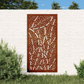 VidaXL Wanddekoration Gartenblatt-Design 105x55 cm Cortenstahl