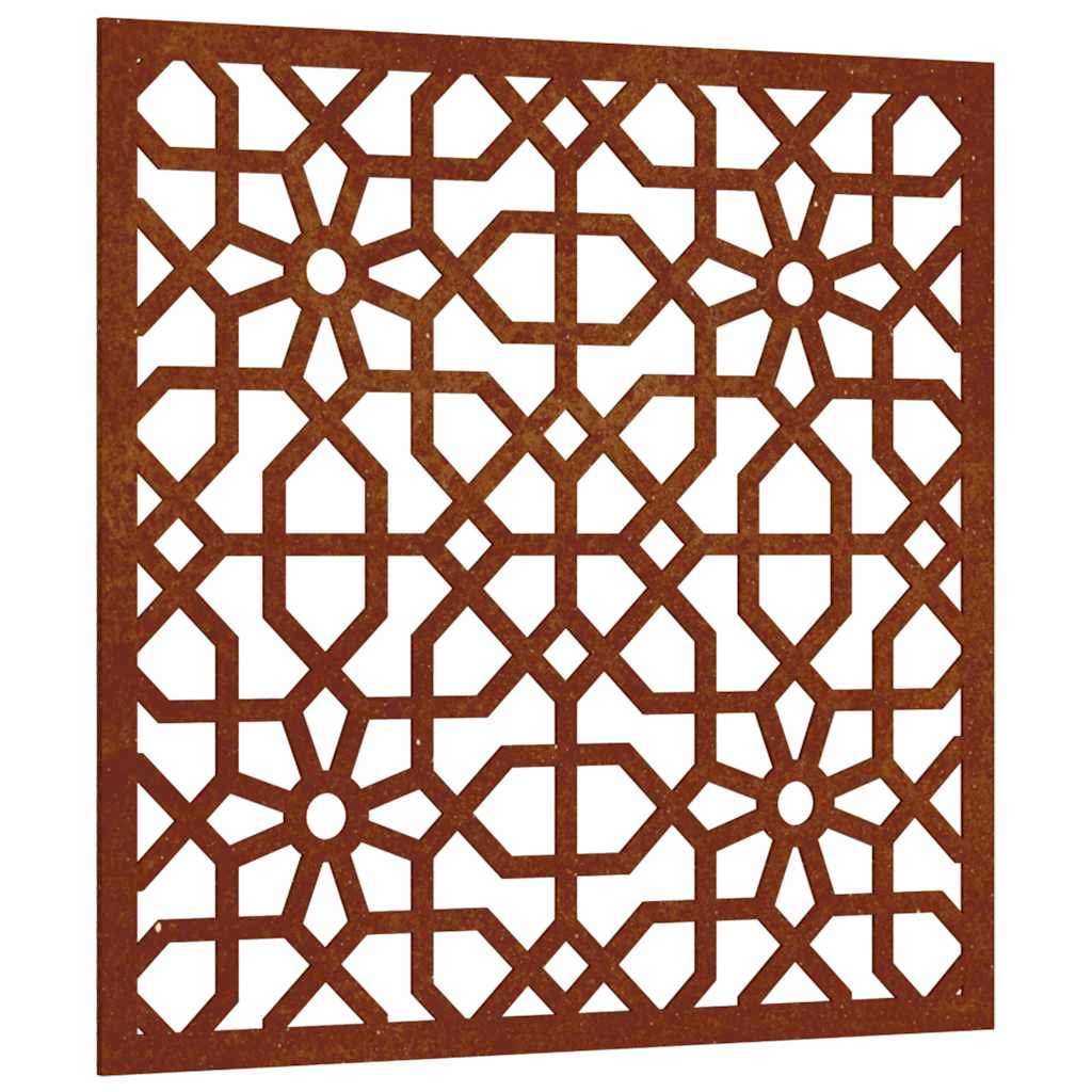 Vidaxl wanddecoratie tuin moors ontwerp 55x55 cm cortenstaal