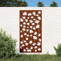 VidaXL Wanddekoration Garten Ahornblatt-Design 105x55 cm Cortenstahl