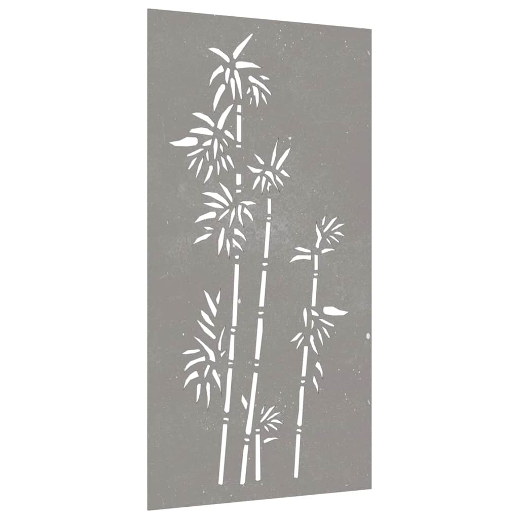 VidaXL Wanddekoration Garten Bambus Design 105x55 cm Cortenstahl