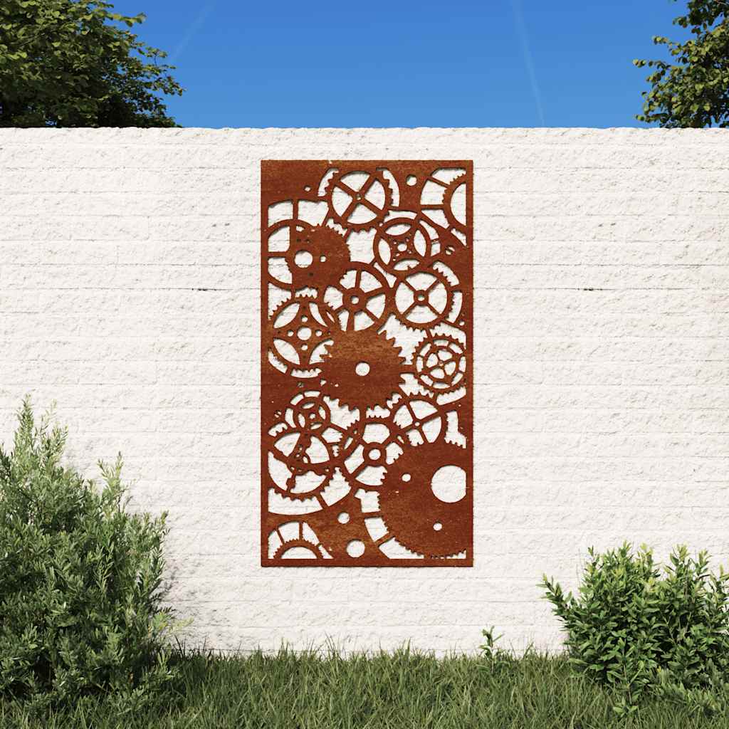 VidaXL Wanddekoration Garten-Design 105x55 cm Cortenstahl