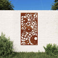 Vidaxl wanddecoratie tuin tandwielontwerp 105x55 cm cortenstaal