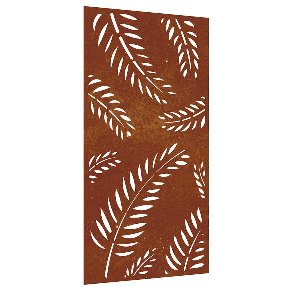 VidaXL Wanddekoration Gartenblatt-Design 105x55 cm Cortenstahl